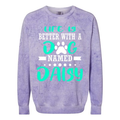 Dog Named Daisy Cute Funny Dog Owner Mom Dad Christmas Gift Colorblast Crewneck Sweatshirt