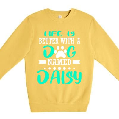 Dog Named Daisy Cute Funny Dog Owner Mom Dad Christmas Gift Premium Crewneck Sweatshirt