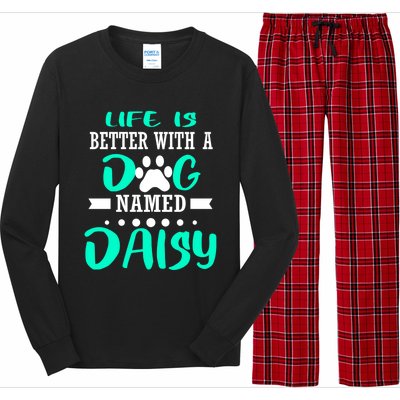 Dog Named Daisy Cute Funny Dog Owner Mom Dad Christmas Gift Long Sleeve Pajama Set