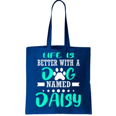 Dog Named Daisy Cute Funny Dog Owner Mom Dad Christmas Gift Tote Bag