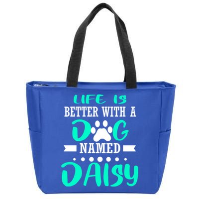 Dog Named Daisy Cute Funny Dog Owner Mom Dad Christmas Gift Zip Tote Bag