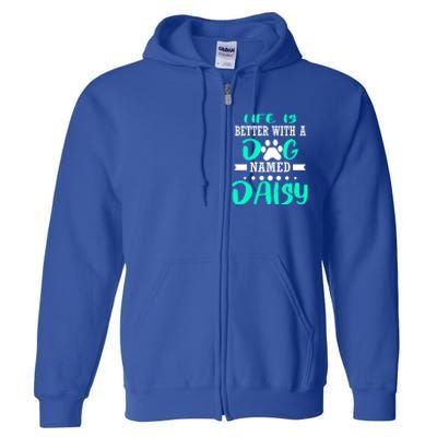 Dog Named Daisy Cute Funny Dog Owner Mom Dad Christmas Gift Full Zip Hoodie