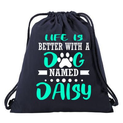 Dog Named Daisy Cute Funny Dog Owner Mom Dad Christmas Gift Drawstring Bag