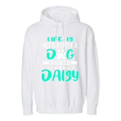 Dog Named Daisy Cute Funny Dog Owner Mom Dad Christmas Gift Garment-Dyed Fleece Hoodie