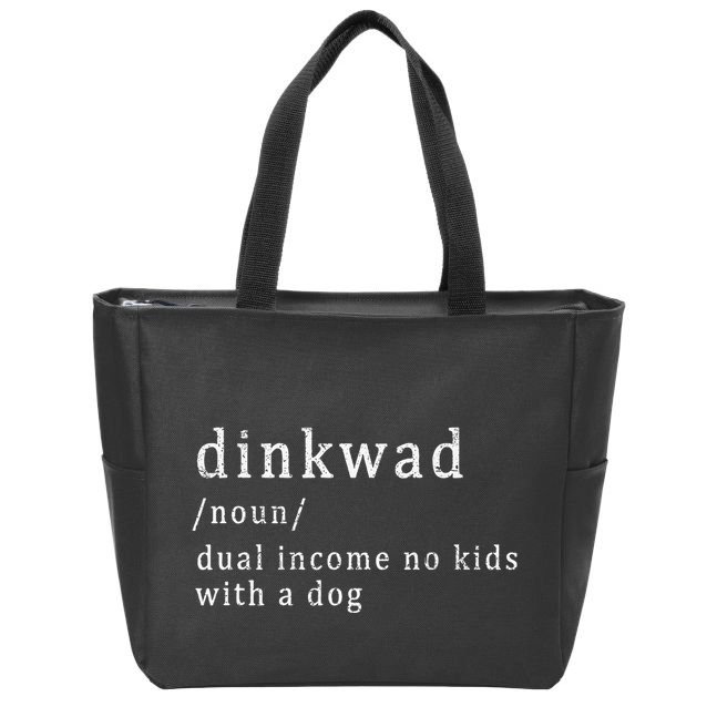 Dinkwad Noun Dual Income No With A Dog Zip Tote Bag
