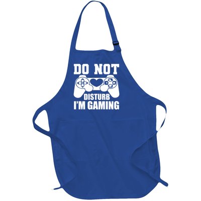 Do Not Disturb IM Gaming Late Night Gamer Game Mode Gear Gift Full-Length Apron With Pockets