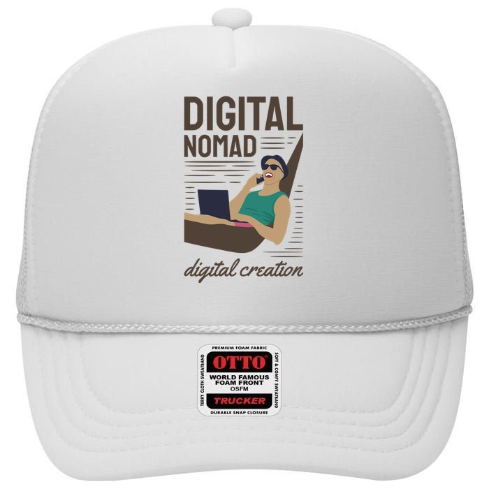 Digital Nomad Digital Creation High Crown Mesh Back Trucker Hat