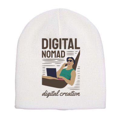 Digital Nomad Digital Creation Short Acrylic Beanie