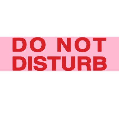 Do Not Disturb Bumper Sticker