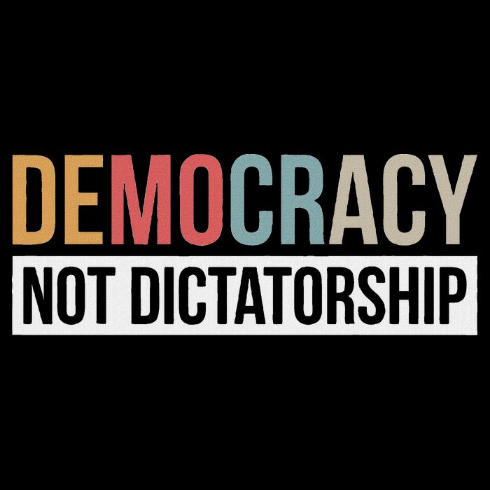 Democracy Not Dictatorship Cooling Performance Crew T-Shirt