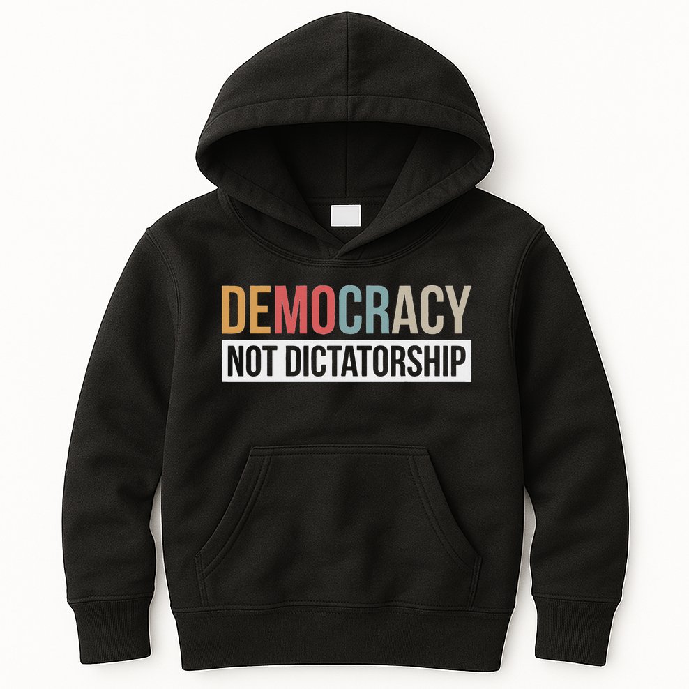 Democracy Not Dictatorship Kids Hoodie