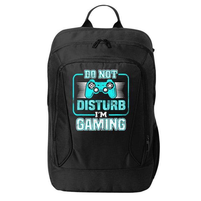 Do Not Disturb I'm Gaming Funny Gamer Video Games Boys City Backpack