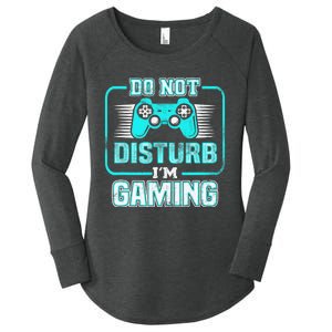 Do Not Disturb I'm Gaming Funny Gamer Video Games Boys Women's Perfect Tri Tunic Long Sleeve Shirt