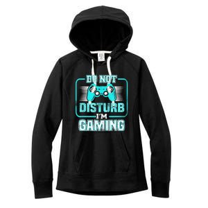 Do Not Disturb I'm Gaming Funny Gamer Video Games Boys Women's Fleece Hoodie