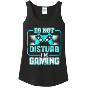 Do Not Disturb I'm Gaming Funny Gamer Video Games Boys Ladies Essential Tank