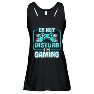 Do Not Disturb I'm Gaming Funny Gamer Video Games Boys Ladies Essential Flowy Tank