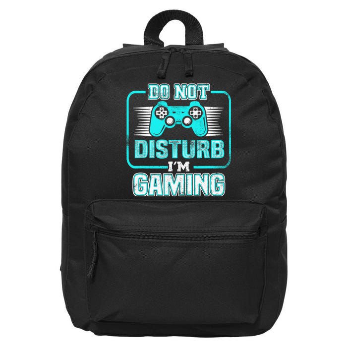 Do Not Disturb I'm Gaming Funny Gamer Video Games Boys 16 in Basic Backpack