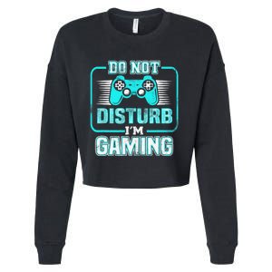 Do Not Disturb I'm Gaming Funny Gamer Video Games Boys Cropped Pullover Crew