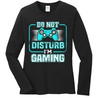 Do Not Disturb I'm Gaming Funny Gamer Video Games Boys Ladies Long Sleeve Shirt