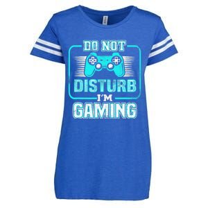 Do Not Disturb I'm Gaming Funny Gamer Video Games Boys Enza Ladies Jersey Football T-Shirt