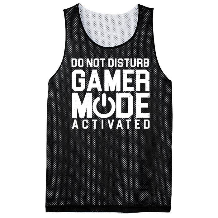 Do Not Disturb Gamer Mode Activated Mesh Reversible Basketball Jersey Tank