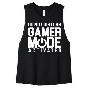 Do Not Disturb Gamer Mode Activated Women's Racerback Cropped Tank