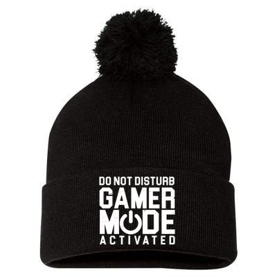 Do Not Disturb Gamer Mode Activated Pom Pom 12in Knit Beanie