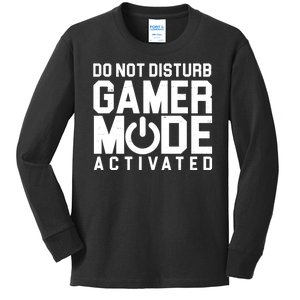 Do Not Disturb Gamer Mode Activated Kids Long Sleeve Shirt