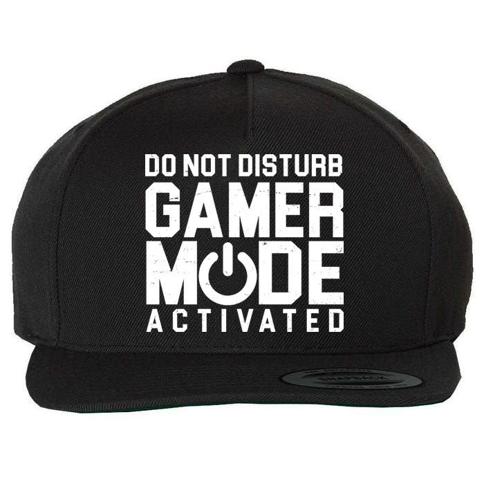 Do Not Disturb Gamer Mode Activated Wool Snapback Cap
