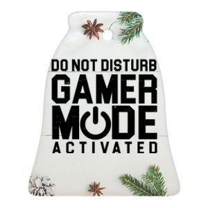 Do Not Disturb Gamer Mode Activated Ceramic Bell Ornament