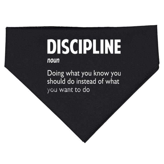 Discipline Noun Definition Motivational Quotes USA-Made Doggie Bandana