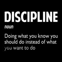 Discipline Noun Definition Motivational Quotes Cooling Performance Crew T-Shirt