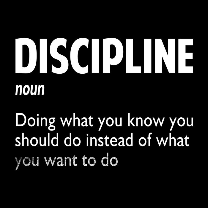 Discipline Noun Definition Motivational Quotes Cooling Performance Crew T-Shirt