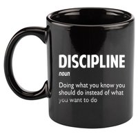 Discipline Noun Definition Motivational Quotes 11oz C Handle Ceramic Mug