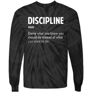 Discipline Noun Definition Motivational Quotes Tie-Dye Long Sleeve Shirt