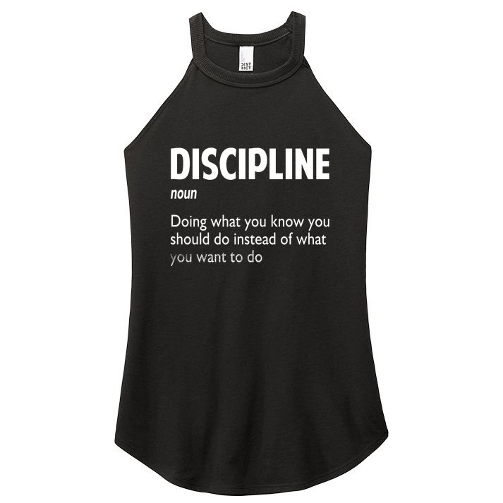 Discipline Noun Definition Motivational Quotes Women's Perfect Tri Rocker Tank
