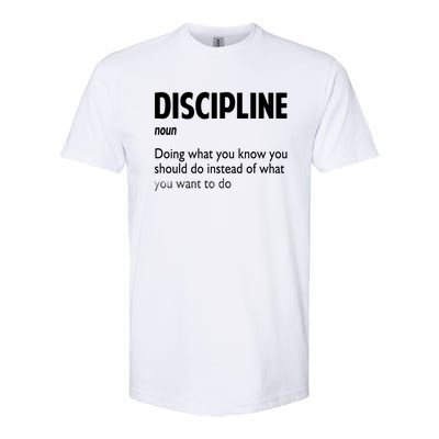 Discipline Noun Definition Motivational Quotes Softstyle® CVC T-Shirt