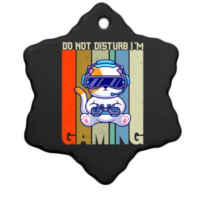 Do Not Disturb I'm Gaming Ceramic Star Ornament