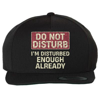 Do Not Disturb IM Disturbed Enough Already Sarcastic Wool Snapback Cap
