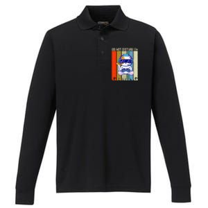 Do Not Disturb I'm Gaming Performance Long Sleeve Polo