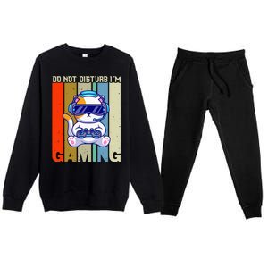 Do Not Disturb I'm Gaming Premium Crewneck Sweatsuit Set