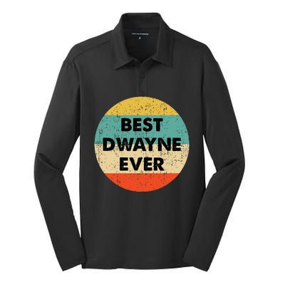 Dwayne Name Silk Touch Performance Long Sleeve Polo