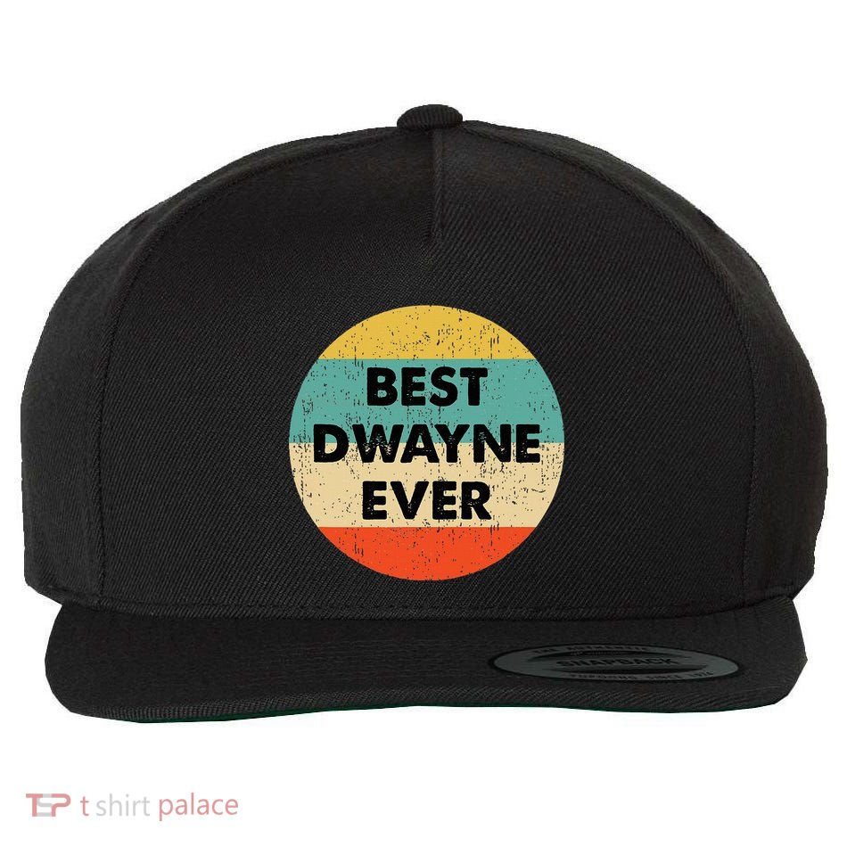 Dwayne Name Wool Snapback Cap