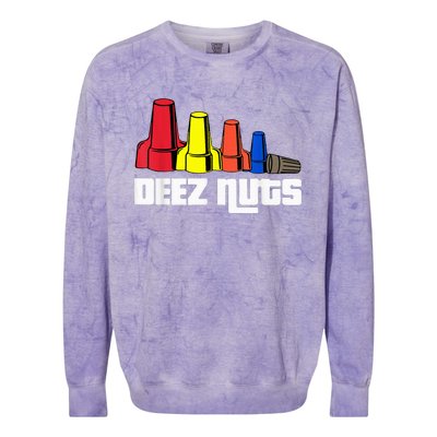 Deez Nuts Electrician Colorblast Crewneck Sweatshirt