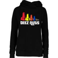 Deez Nuts Electrician Womens Funnel Neck Pullover Hood