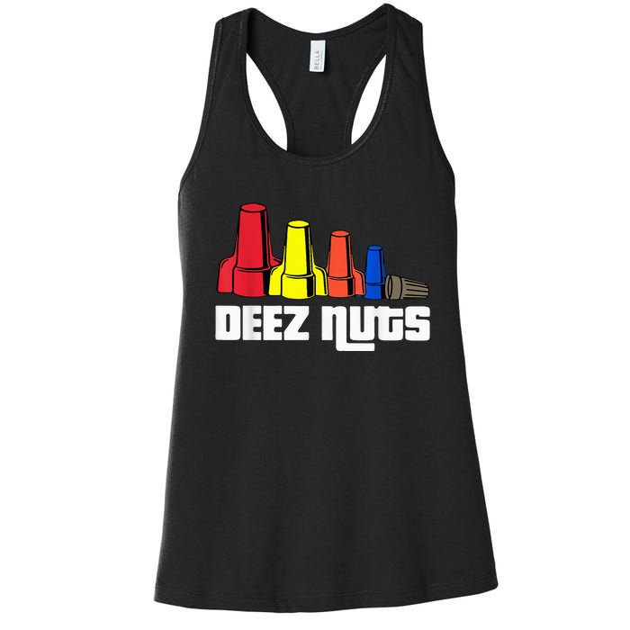 Deez Nuts Electrician Women's Racerback Tank