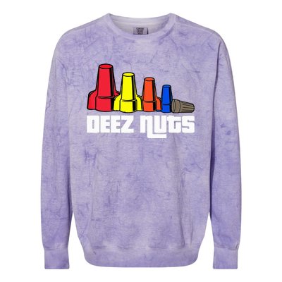 Deez Nuts Electrician Colorblast Crewneck Sweatshirt