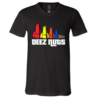 Deez Nuts Electrician V-Neck T-Shirt