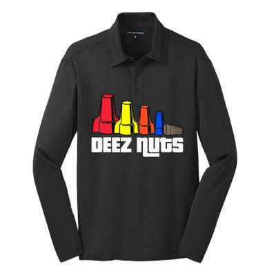 Deez Nuts Electrician Silk Touch Performance Long Sleeve Polo