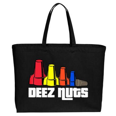 Deez Nuts Electrician Cotton Canvas Jumbo Tote